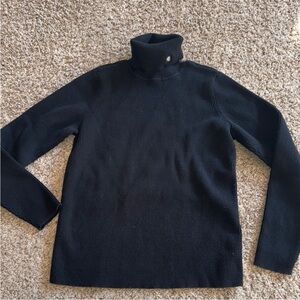 Lauren Ralph Lauren ribbed turtleneck sweater in black size large